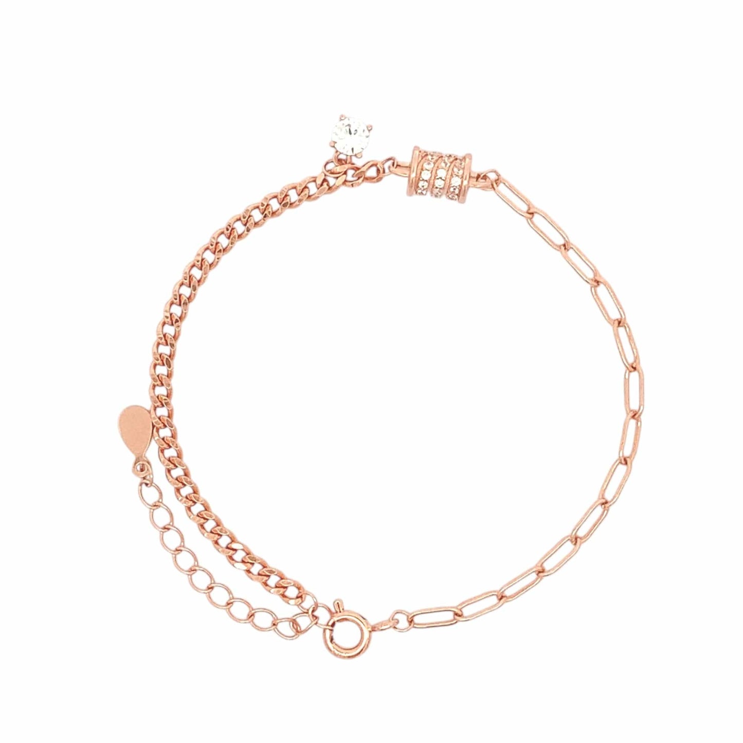 Roll of Elegance Bracelet (Pure Silver) - Rose Gold