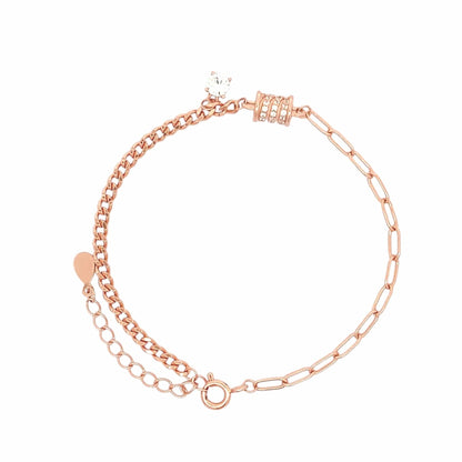 Roll of Elegance Bracelet (Pure Silver) - Rose Gold