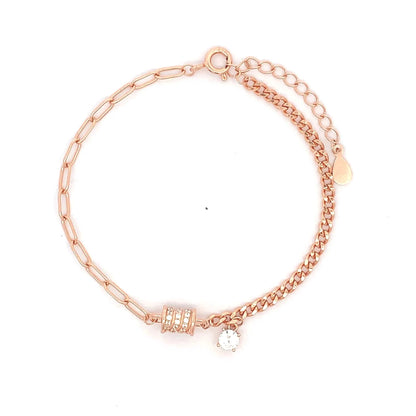 Roll of Elegance Bracelet (Pure Silver) - Rose Gold