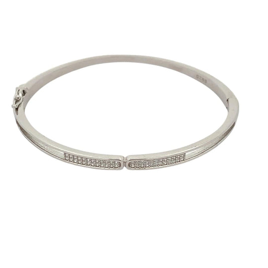 Classic zirconia Bracelet (Pure Silver) - Silver