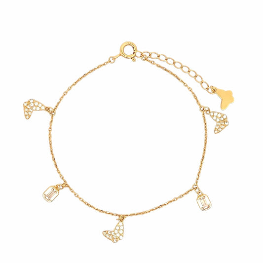 Charming Butterfly Bracelet (Pure Silver) - Gold