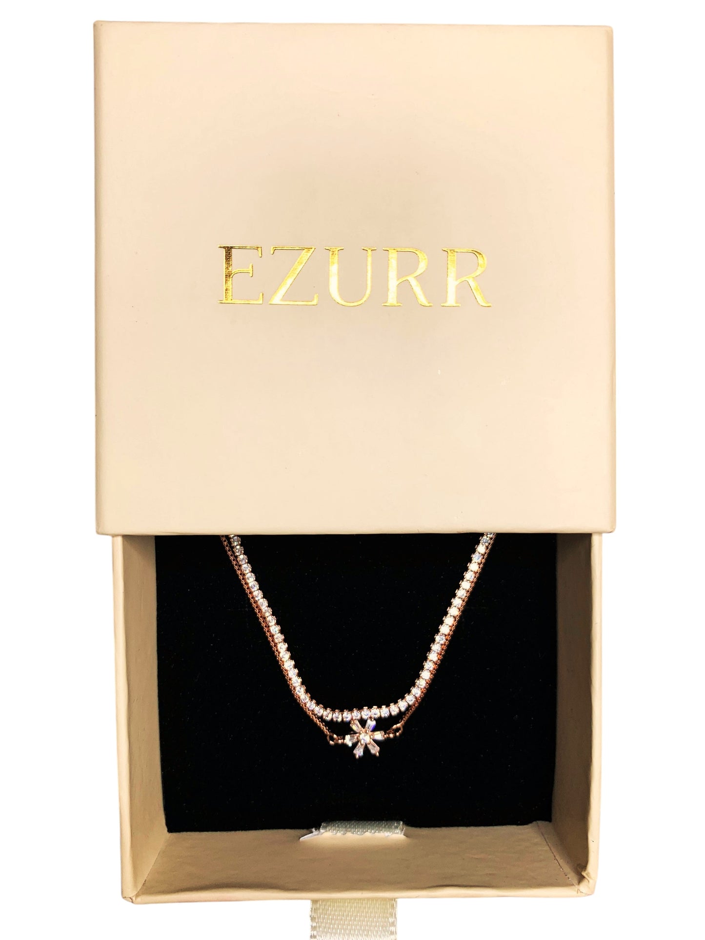 Zircon Bloom Bracelet (Pure Silver) - Rose Gold