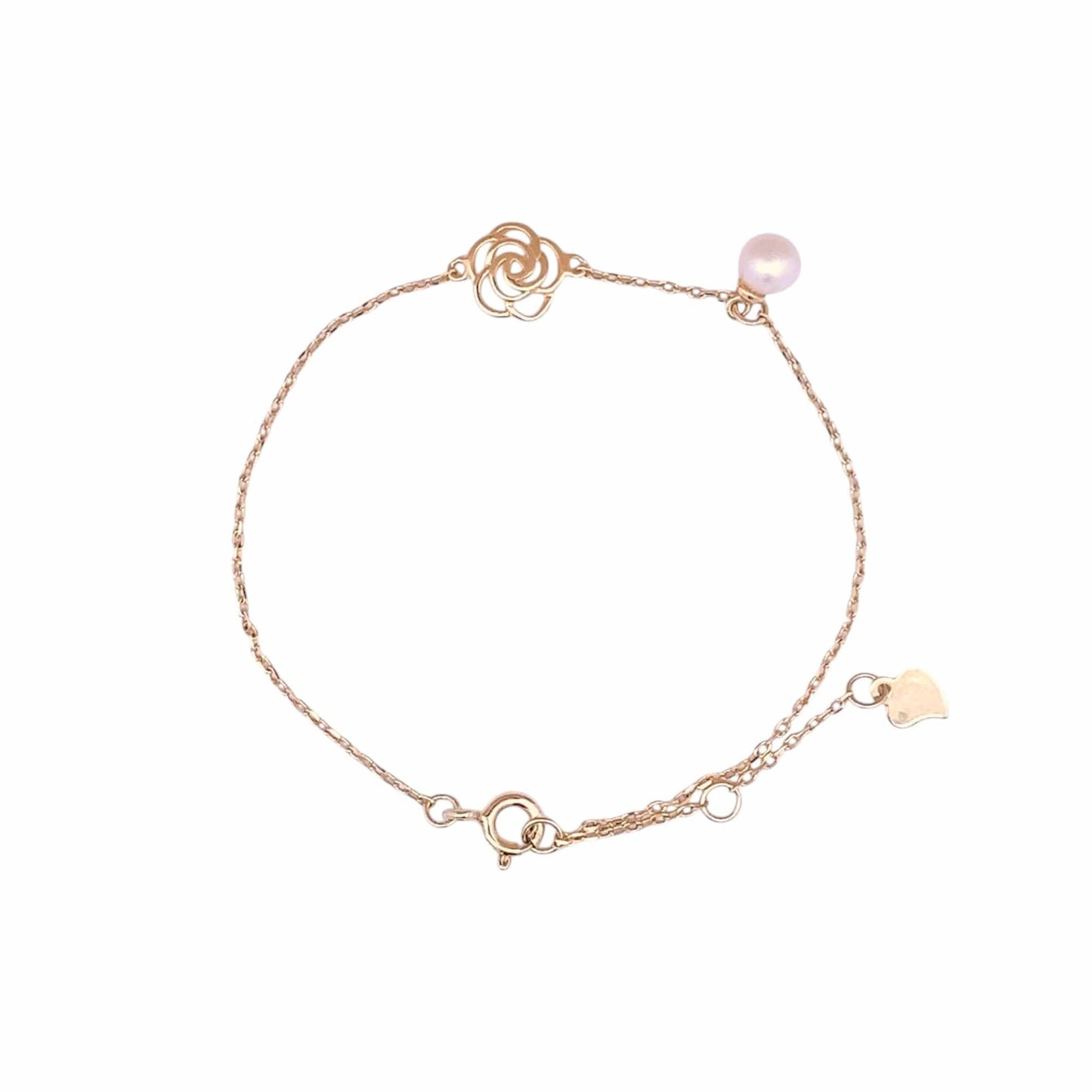 Pearl Rose Elegance Bracelet (Pure Silver) - Gold
