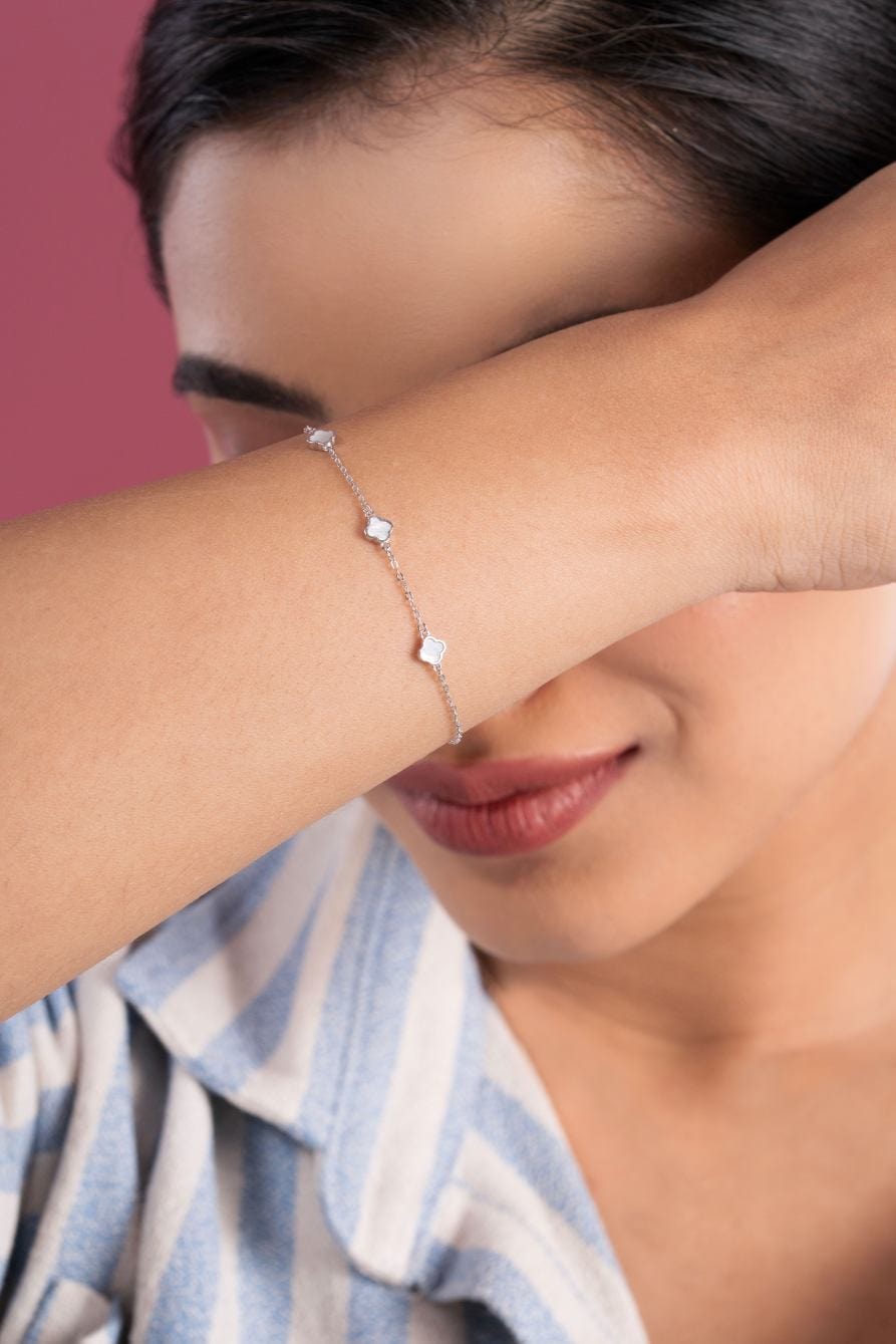 Tiny Trio Bracelet (Pure Silver) - Silver