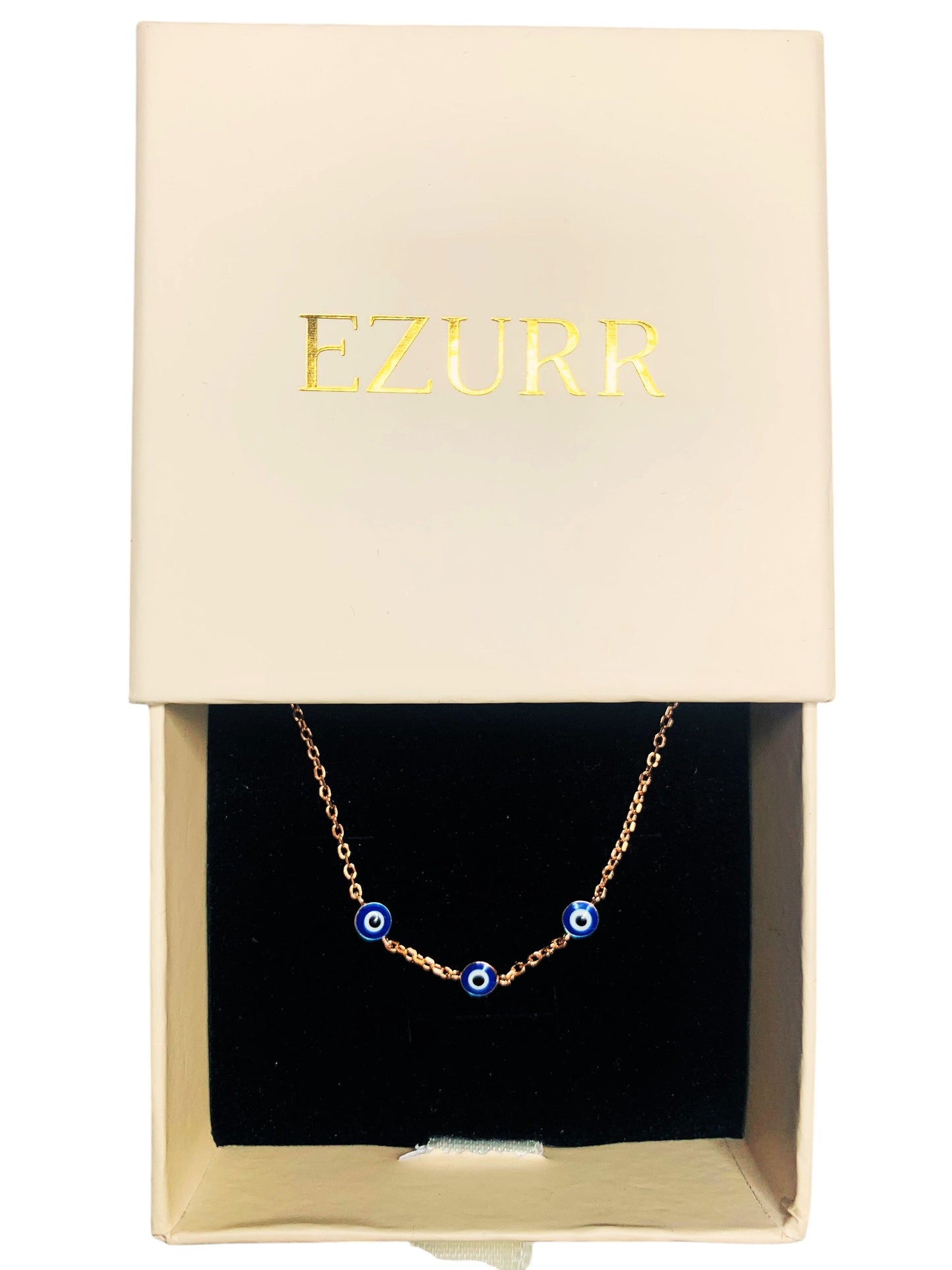 Trio Evil Eye Bracelet (Pure Silver) - Rose Gold