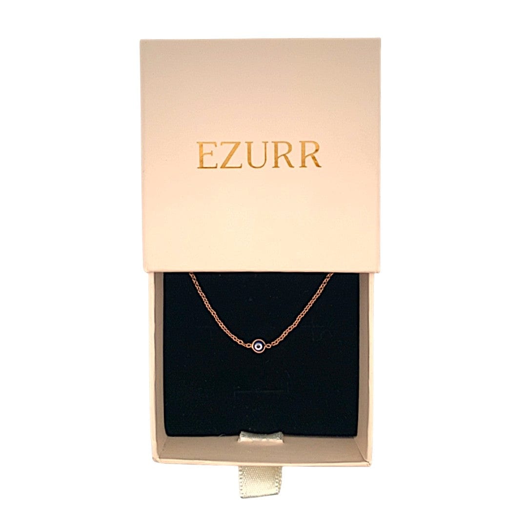 Tiny Evil Eye Bracelet (Pure Silver) - Rose Gold