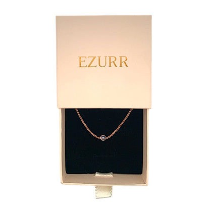 Tiny Evil Eye Bracelet (Pure Silver) - Rose Gold