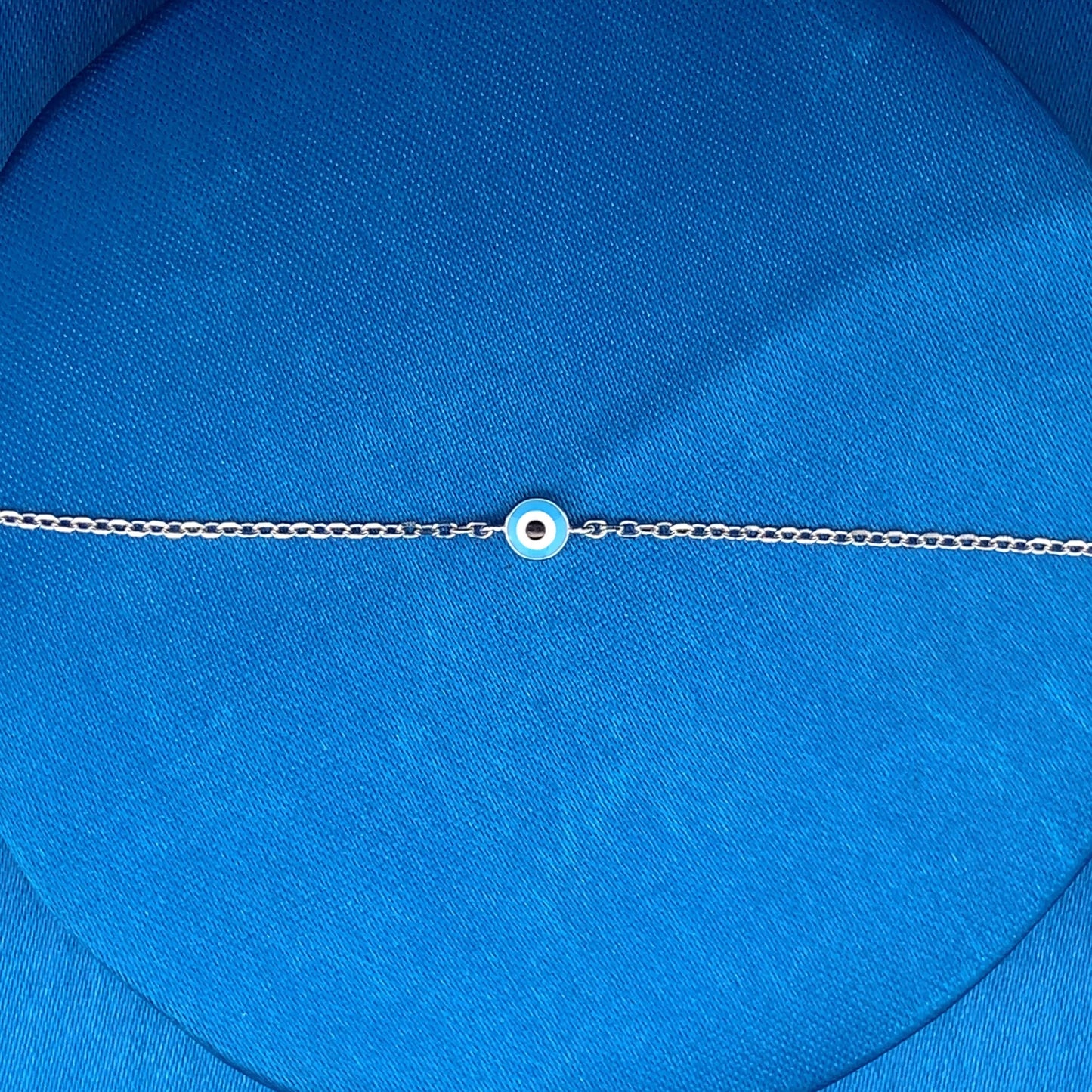 Sky Blue Evil Eye Bracelet Silver