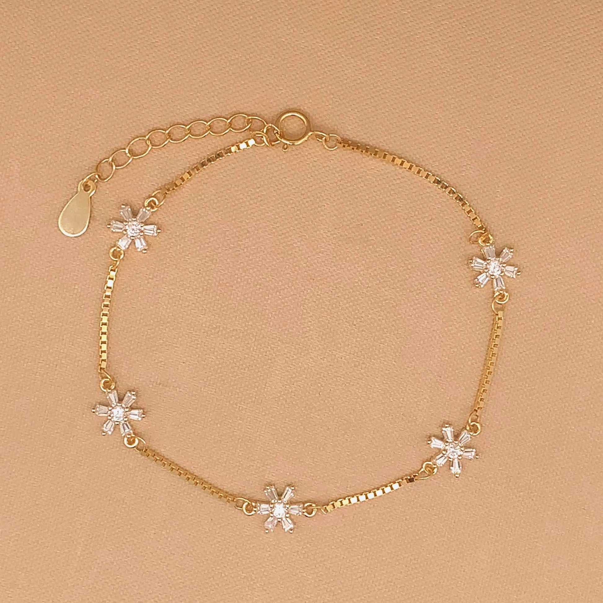 Baguette Bloom Bracelet Gold