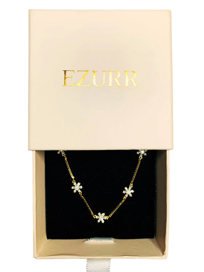 Baguette Bloom Bracelet (Pure Silver) - Gold