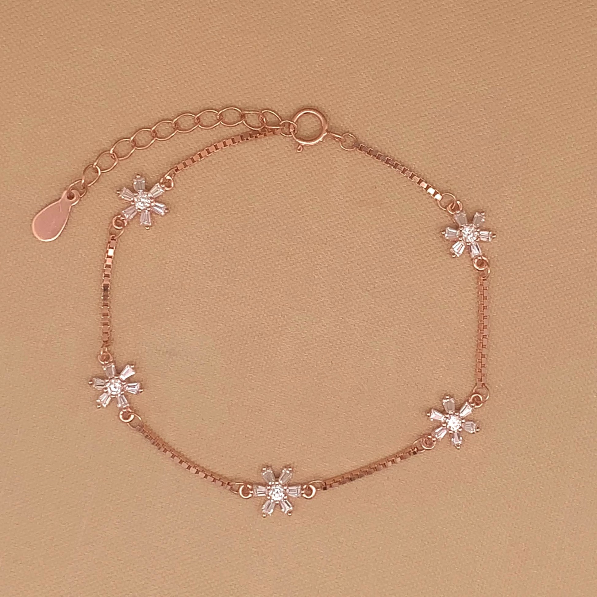 Baguette Bloom Bracelet Rose Gold