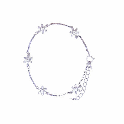 Baguette Bloom Bracelet (Pure Silver) - Silver