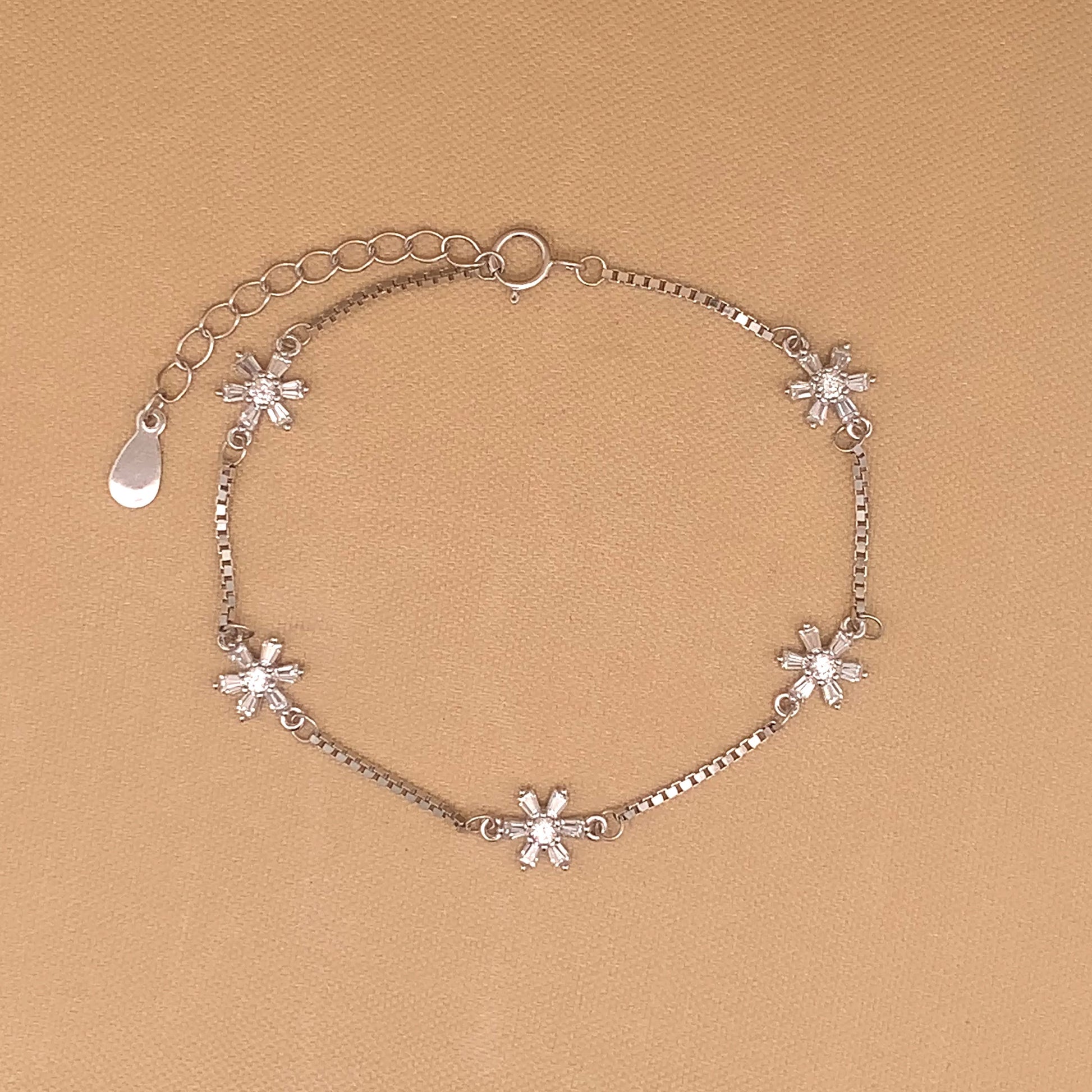 Baguette Bloom Bracelet Silver