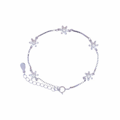 Baguette Bloom Bracelet (Pure Silver) - Silver