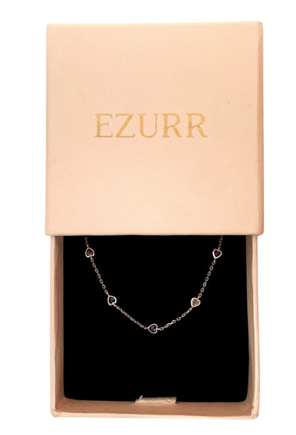 Multi Color Heart Bracelet (Pure Silver) - Silver