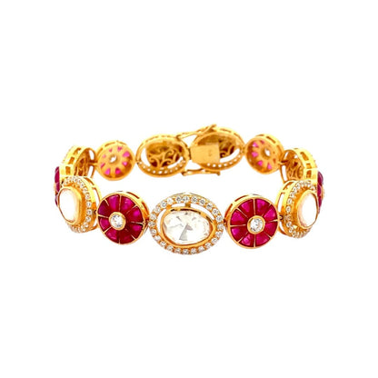 Rangdhara Bracelet (Pure Silver) - Pink