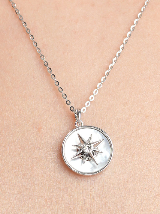 Spinning Northstar Pendant Chain Silver