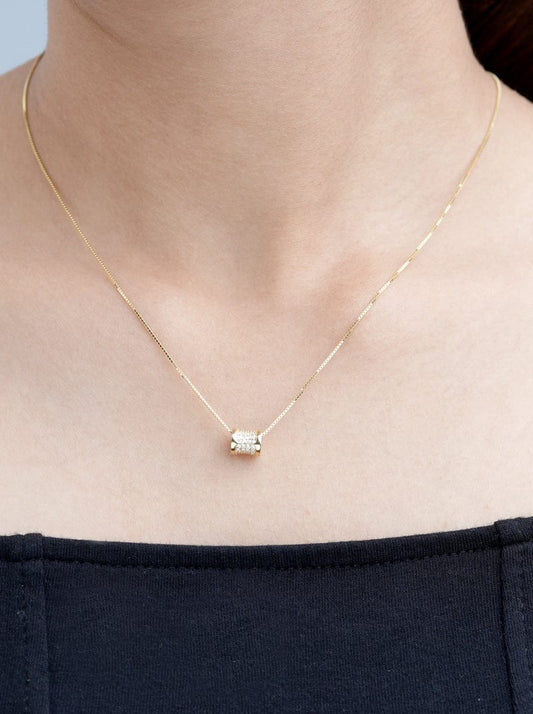 Zircon Roll Pendant Chain