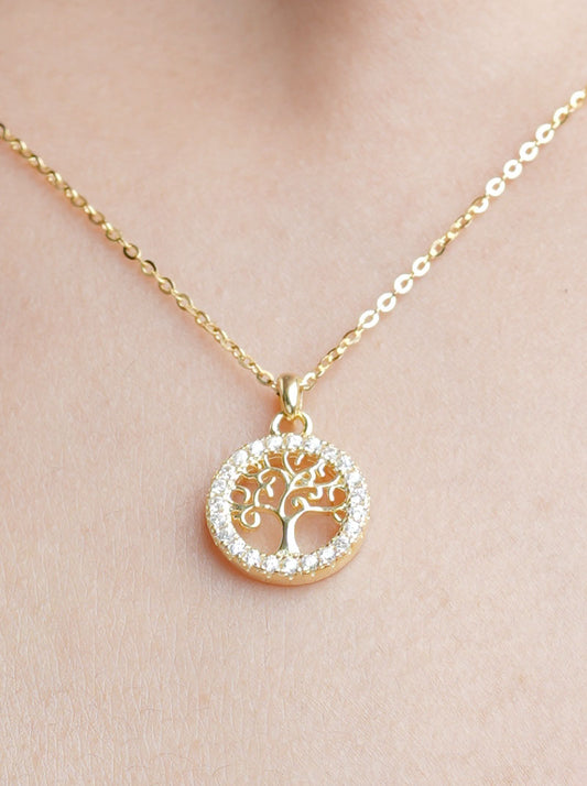 Tree of Life Pendant Chain Gold