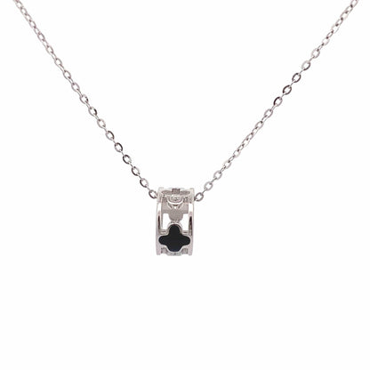 Clover Roll Pendant Chain (Pure Silver) - Silver