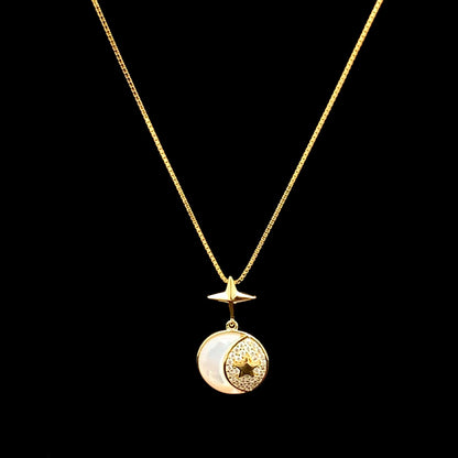 Moonlit Star Pendant Chain