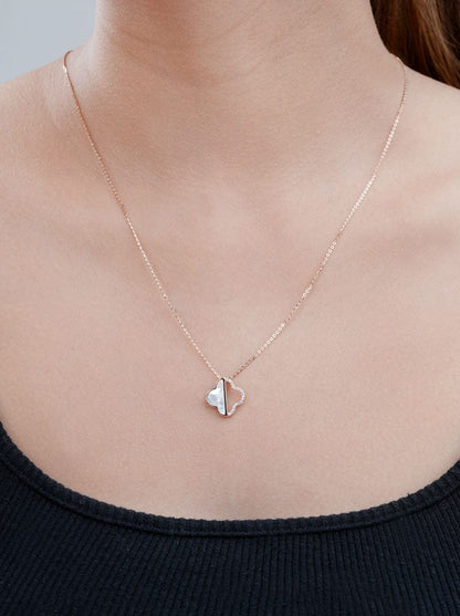 Charming Clover Pendant Chain (Pure Silver)