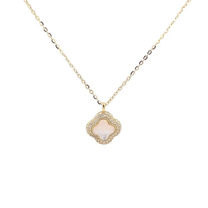 Mystic Clover  Pendant Chain (Pure Silver) - Gold