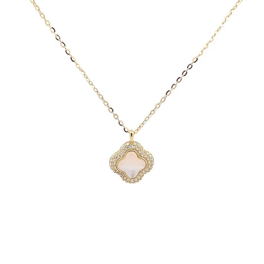 Mystic Clover  Pendant Chain (Pure Silver) - Gold