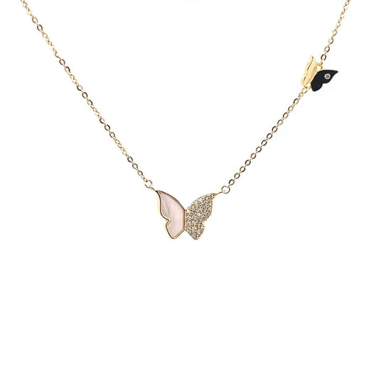 Fluttering Wings Pendant Chain (Pure Silver) - Gold