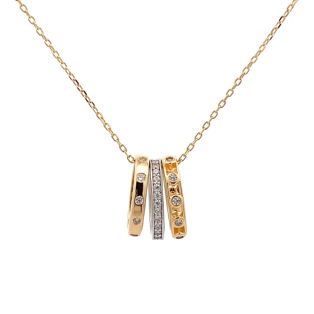 Trio Oval Pendant Chain (Pure Silver) - Mix