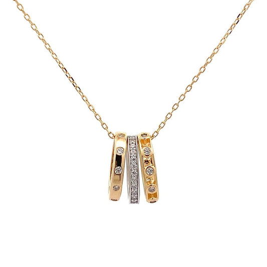 Trio Oval Pendant Chain (Pure Silver) - Mix