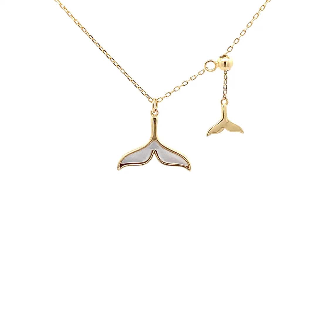 Dual Tail Pendant Chain (Pure Silver) - Gold