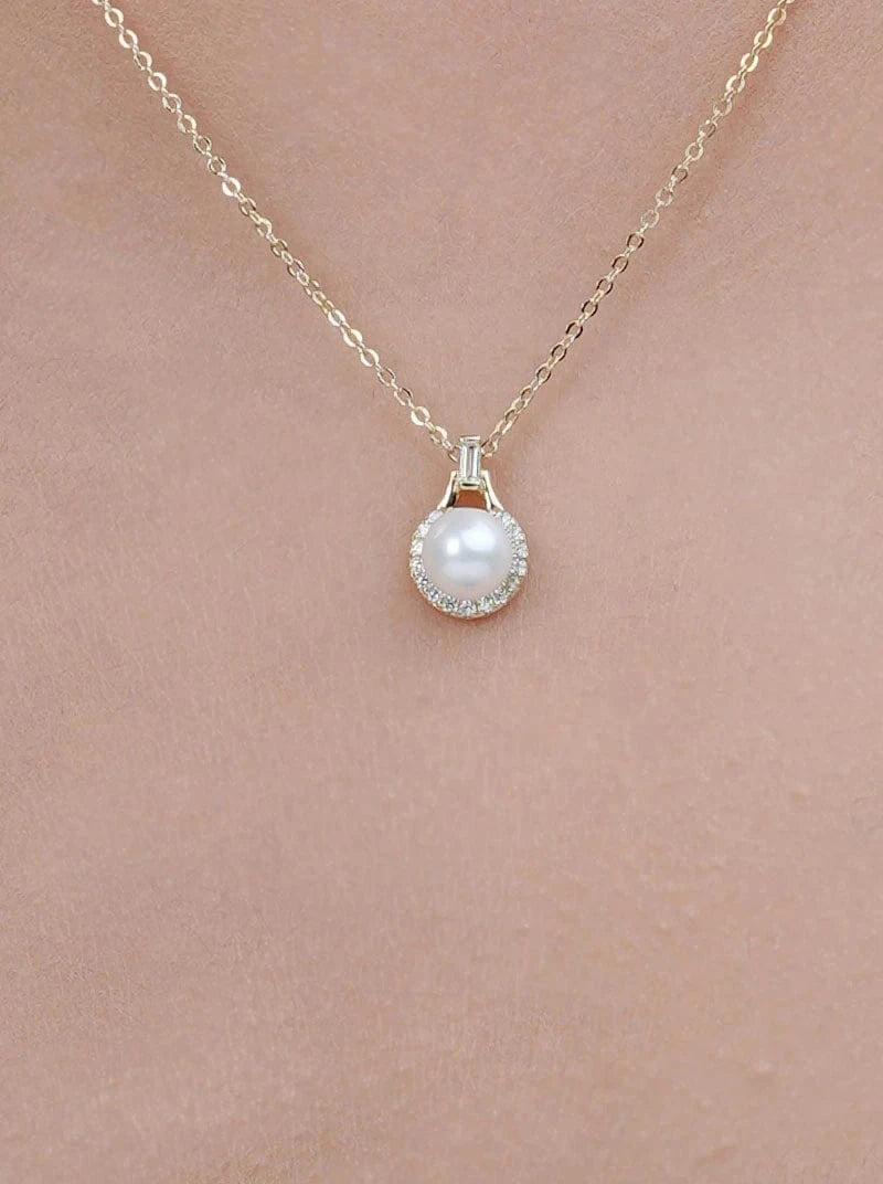 Mini Bulb Pearl Pendant Chain (Pure Silver) Gold – Ezurr