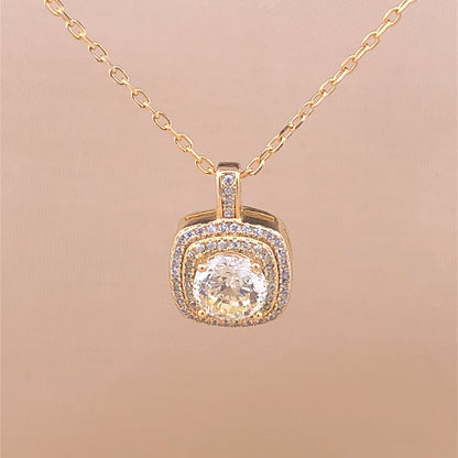 Square Octagon Cut Pendant Chain (Pure Silver)