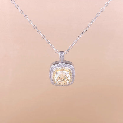 Square Octagon Cut Pendant Chain (Pure Silver)