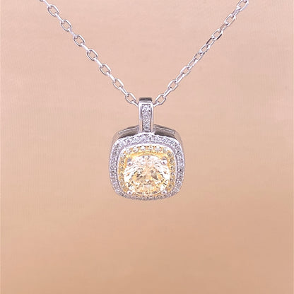 Square Octagon Cut Pendant Chain (Pure Silver)