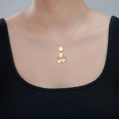 Floral Fantasy Pendant Chain (Pure Silver) - Gold