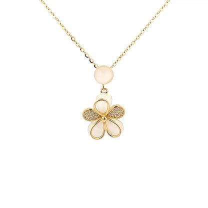 Floral Fantasy Pendant Chain (Pure Silver) - Gold