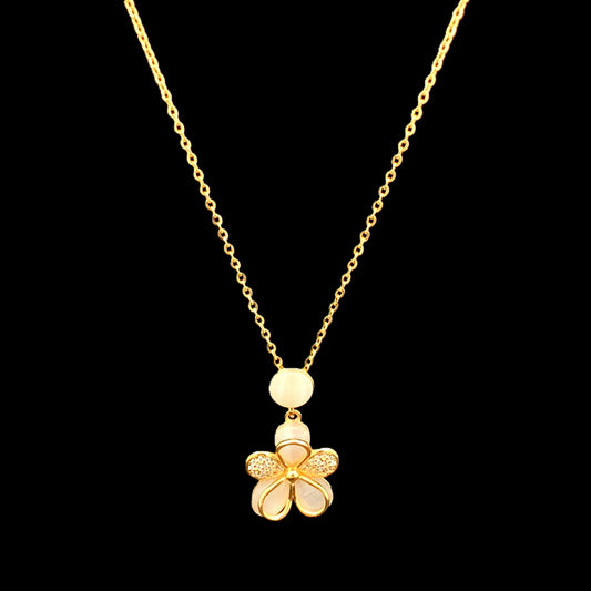 Floral Fantasy Pendant Chain Gold