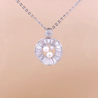 Baguette Wavy Pendant Chain (Pure Silver)