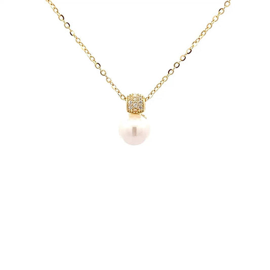 Pearl Bliss Pendant Chain (Pure Silver) - Gold