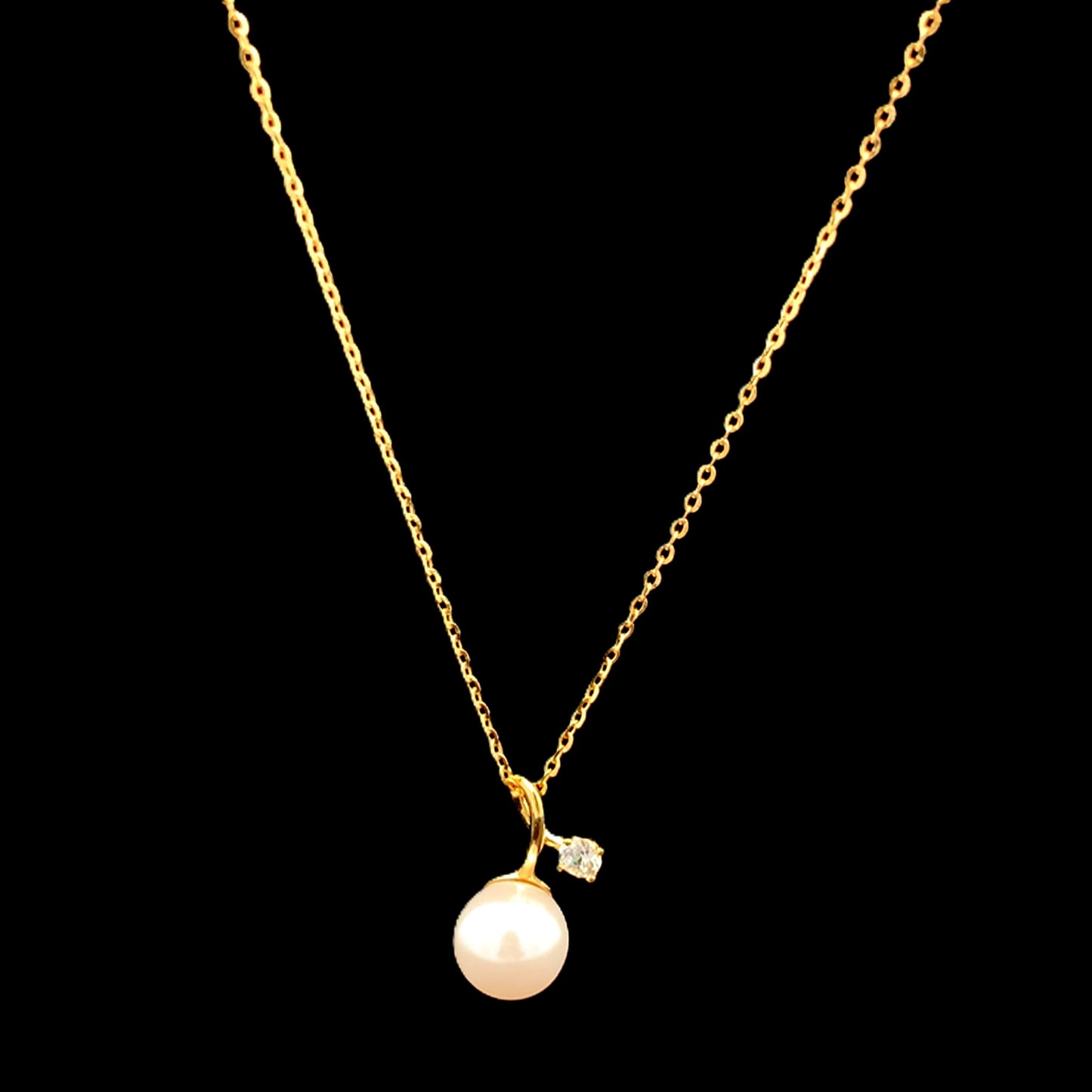 Pearl Essence Pendant Chain Gold