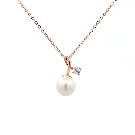 Pearl Essence Pendant Chain (Pure Silver) - Rose Gold