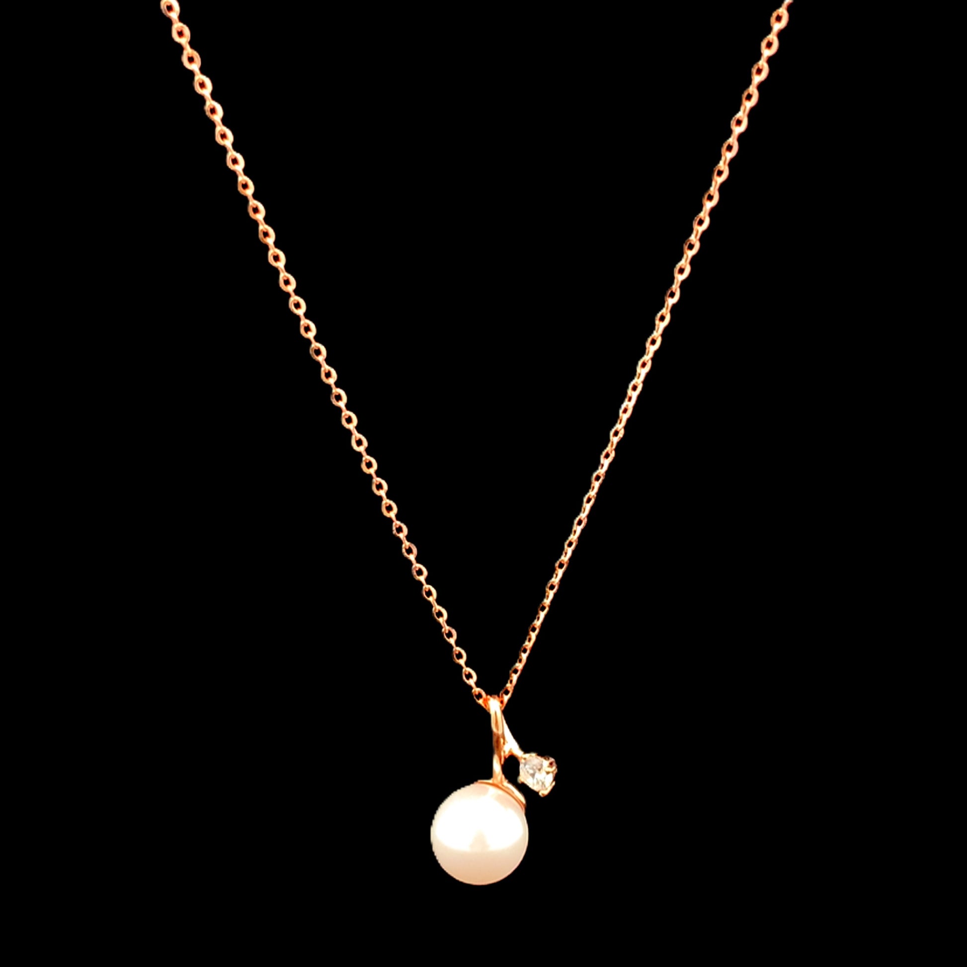 Pearl Essence Pendant Chain Rose Gold