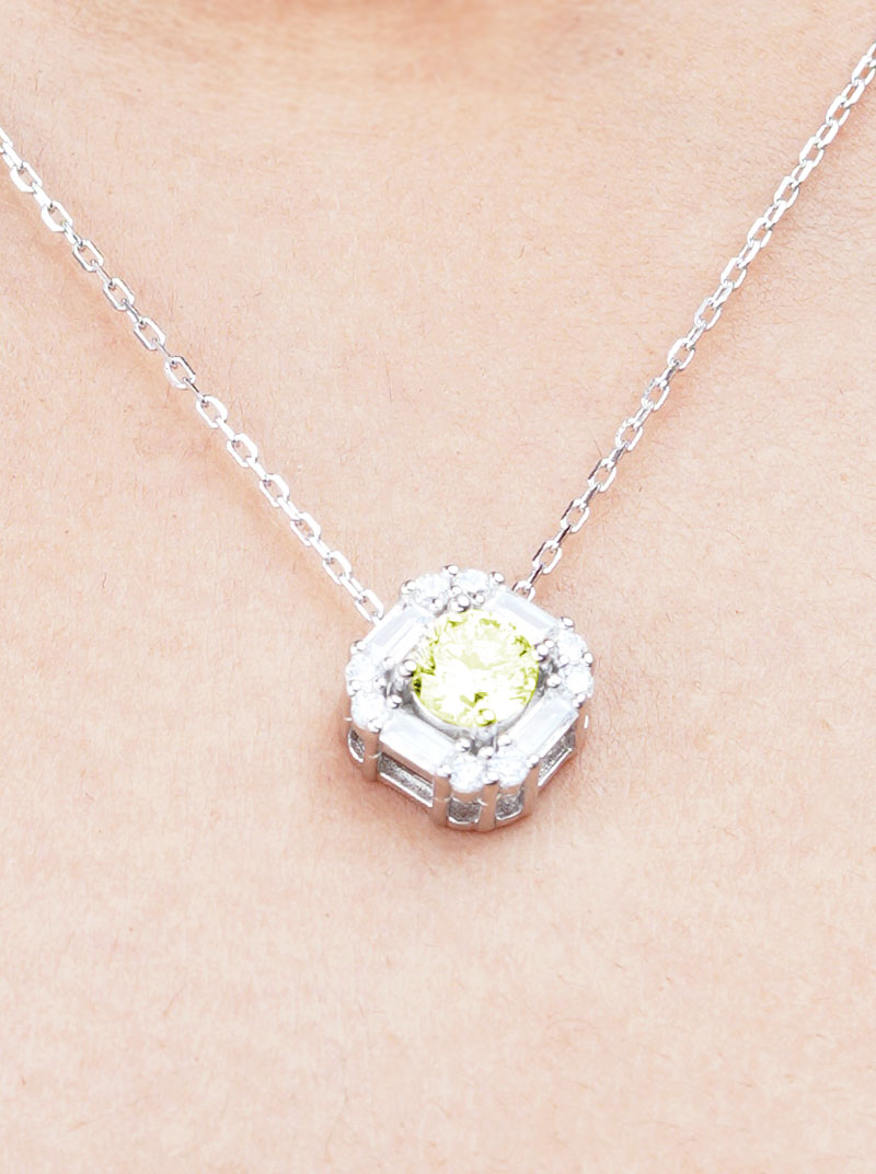 Yellow Diamond Pendant Chain