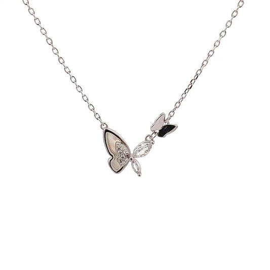 Butterfly Pendant Chain (Pure Silver) - Silver