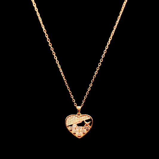 Cosmic Love Pendant Chain Rose Gold