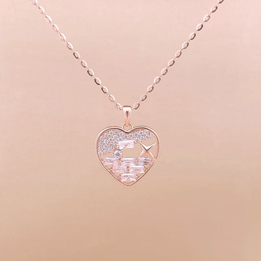 Cosmic Love Pendant Chain (Pure Silver)