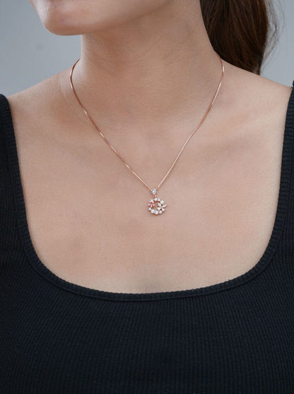 Floral Fantasy Pendant Chain (Pure Silver) - Rose Gold