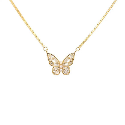 Butterfly Dream Pendant Chain (Pure Silver) - Gold